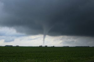 distant image of tornado