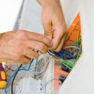 hands working with wires
