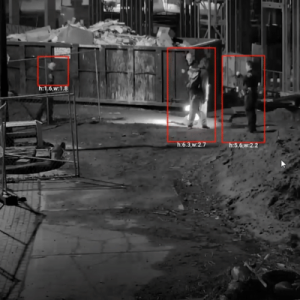 person being arrested with live video monitoring