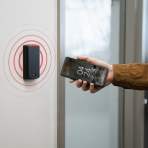 Using a phone at an access control reader