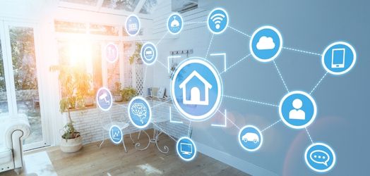 Smart home with connected icons